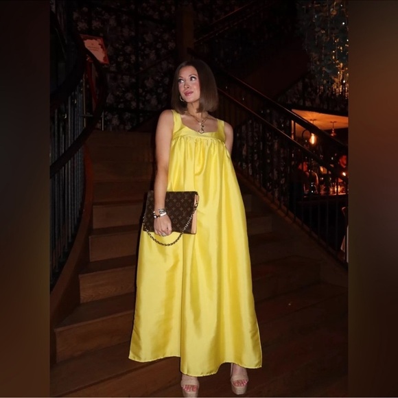 ANTHROPOLOGIE Pinnacle by Shruti Sancheti Square Neck Babydoll Maxi Dress XS NWT - Picture 10 of 13